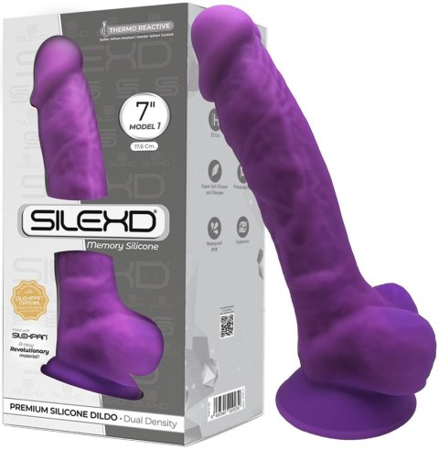 Model 1 (7"") Purple - Dildo na przyssawce