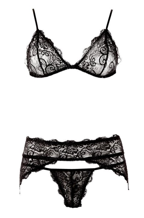 Lace Suspender Set M