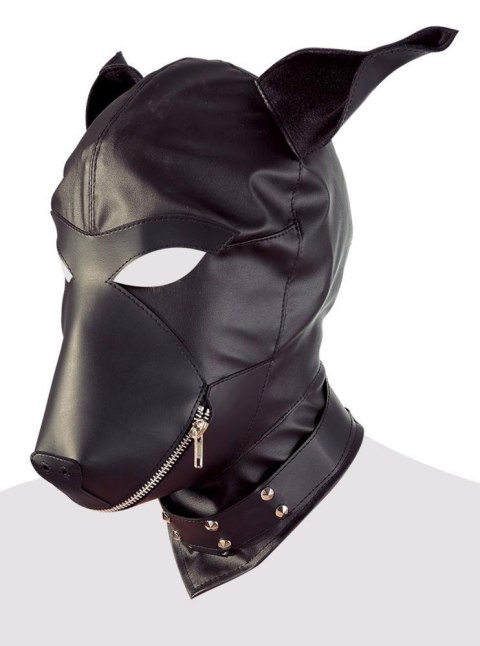 Imitation leather dog mask