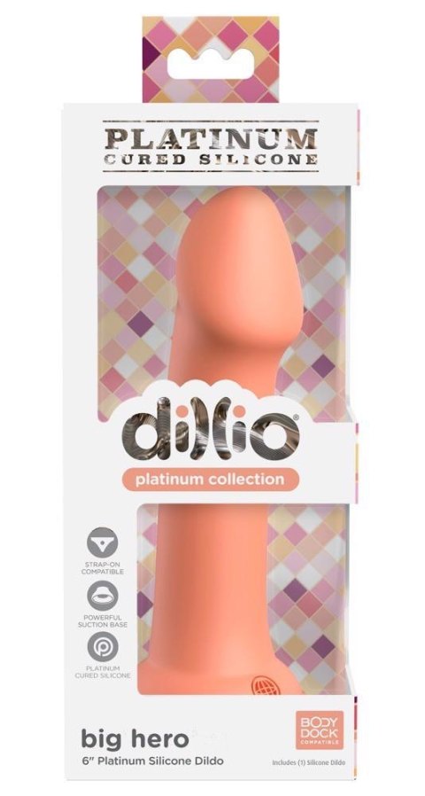 DP Big Hero Peach 6 inch - Realistyczne dildo na przyssawce