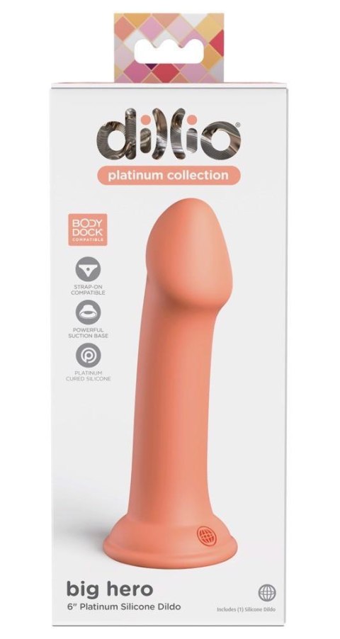 DP Big Hero Peach 6 inch - Realistyczne dildo na przyssawce