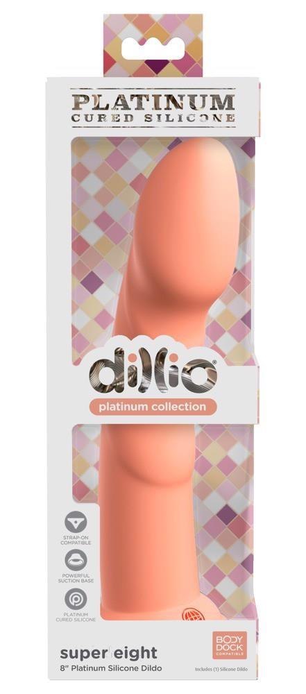 DP Super Eight Peach 8 inch - Realistyczne dildo na przyssawce