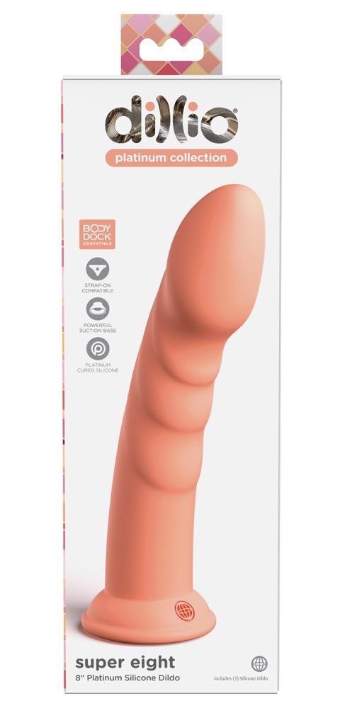 DP Super Eight Peach 8 inch - Realistyczne dildo na przyssawce