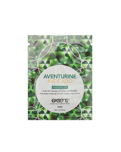 AVENTURINE AVOCADO Organic Massage Oil with stones (3 ml x 10 szt.) - Olejek do masażu