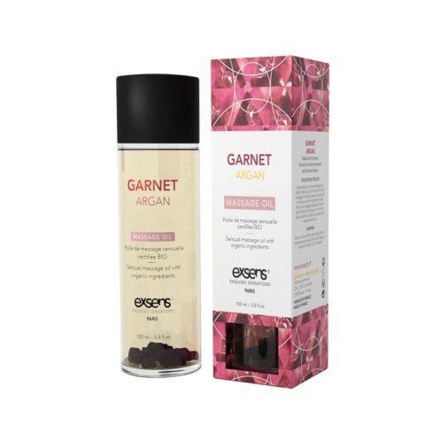 GARNET ARGAN Organic Massage Oil with stones 100ml - Olejek do masażu