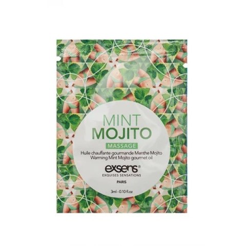 MINT MOJITO SACHET Warming gourmet massage oil (3 ml x 10 szt.) - Olejek do masażu