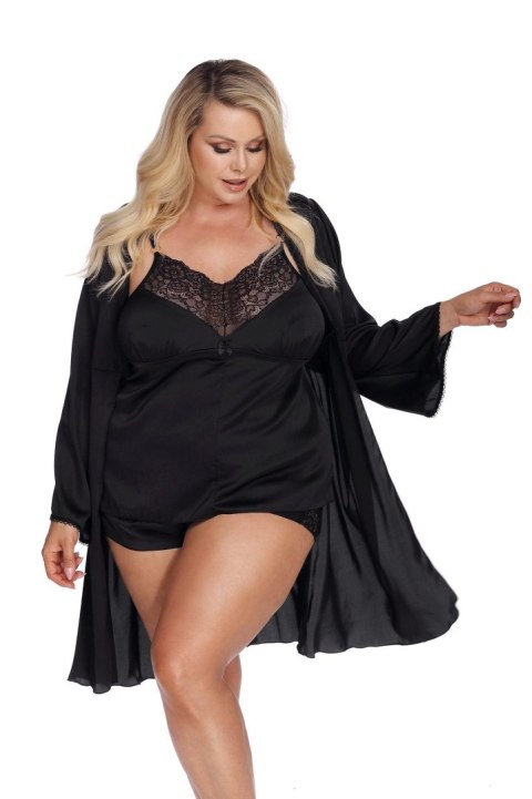 LAURA black robe XXL+ (czarny szlafrok)