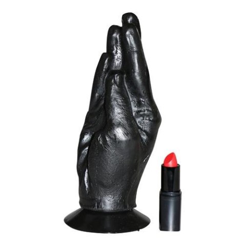 All Black Fisting Hand 18 cm - Duże dildo na przyssawce