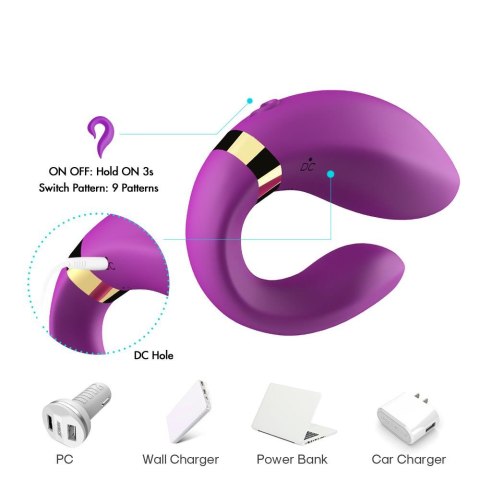 Crescent purple - wibrator dla par