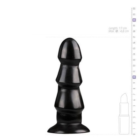 Dildo All Black 17 cm - dildo analne