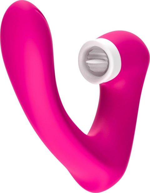 Stymulator silicone 2*9 vibration function Rose Red