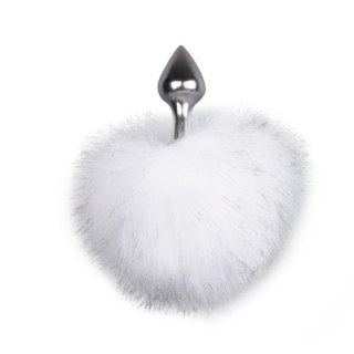 Bunny Tail Plug No. 1 - Silver/WhiteKorek analny - korek analny z ogonem