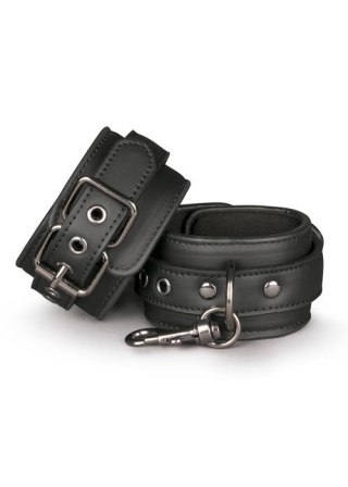 Black Leather Handcuffs