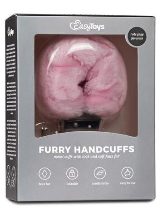 Furry Handcuffs - Pink - Kajdanki na ręce