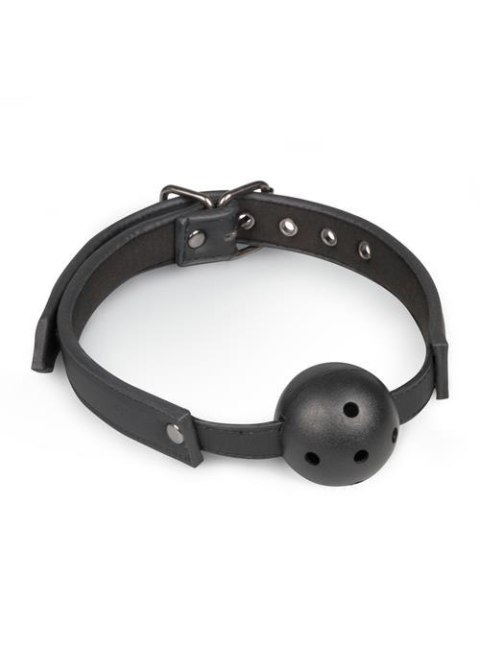 Ball Gag With PVC Ball - Black - Knebel z kulką