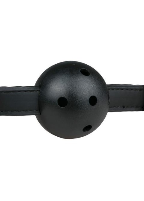 Ball Gag With PVC Ball - Black - Knebel z kulką