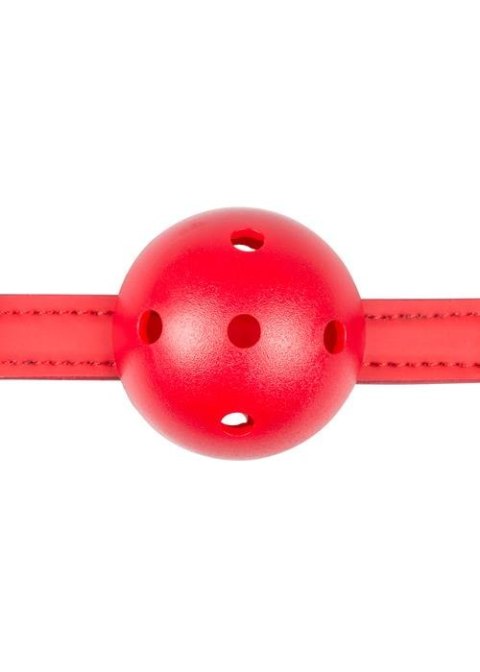 Ball Gag With PVC Ball - Red - Knebel z kulką