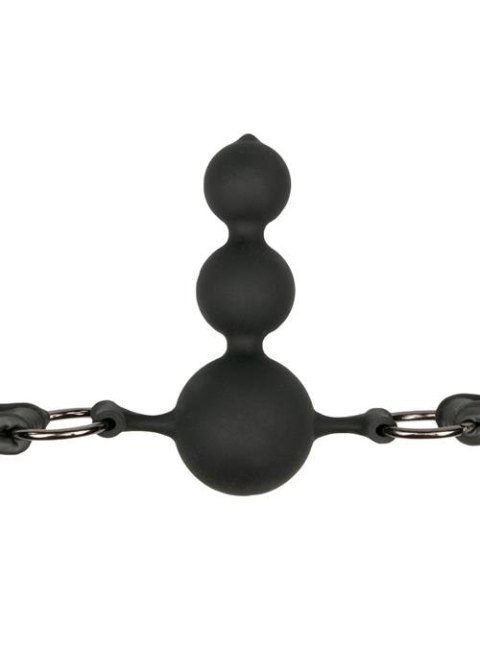 Ball Gag With Silicone Beads - Knebel w kształcie koralików analnych