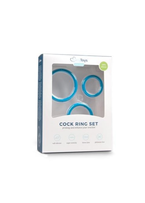 Cock Ring Set Blue - pierścień erekcyjny