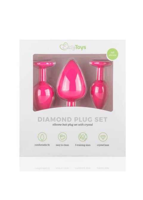 Diamond Plug Set-Pink - Zestaw korków analnych