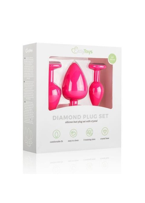 Diamond Plug Set-Pink - Zestaw korków analnych