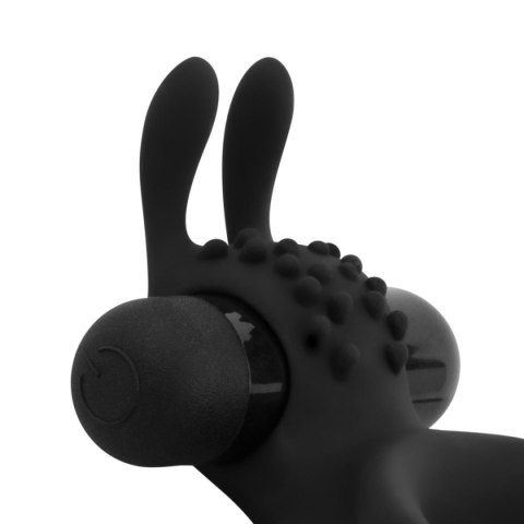 Share Ring - Double Vibrating Cock Ring with Rabbit Ears - Wibrujący pierścień erekcyjny