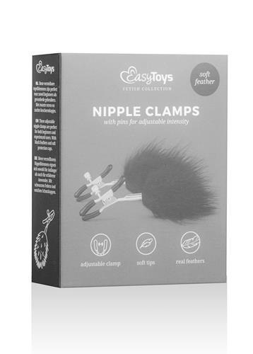 Stymulator-Adjustable Nipple Clamps With Feathers - Zaciski na sutki