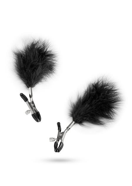 Stymulator-Adjustable Nipple Clamps With Feathers - Zaciski na sutki