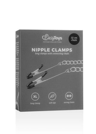 Stymulator-Long Nipple Clamps With Chain - Zaciski na sutki