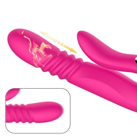 Deluxe Twirling Vibrating Thruster RED - wibrator punktu G