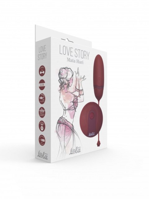 Egg with Remote Control Love Story Mata Hari Wine Red - wibrator jajeczko