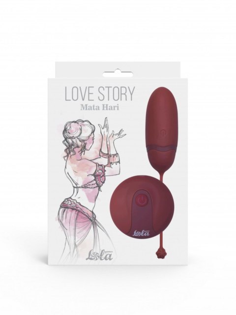 Egg with Remote Control Love Story Mata Hari Wine Red - wibrator jajeczko