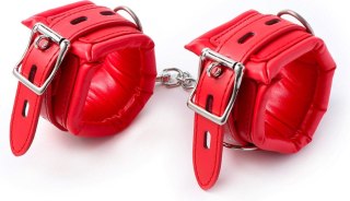 Fetish Fever - Cuffs with chain - Red