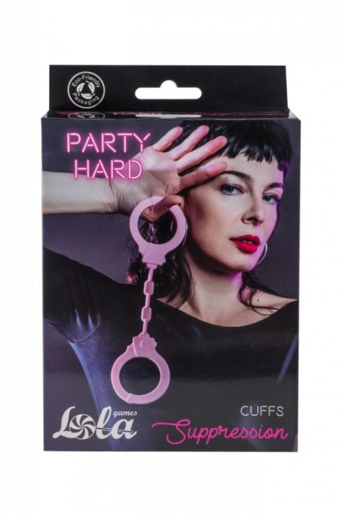 Silicone Handcuffs Party Hard Suppression Pink