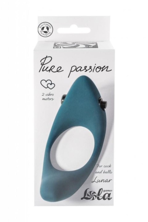 Erection Vibroring Pure Passion Lunar Green - Wibrujący pierścień na penisa