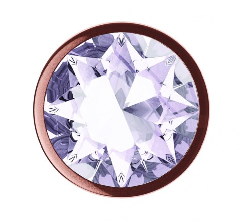 Butt Plug Diamond Moonstone Shine L Rose Gold - Metalowy korek analny