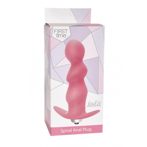 Plug- Spiral Anal Plug Pink - Wibrujący korek analny