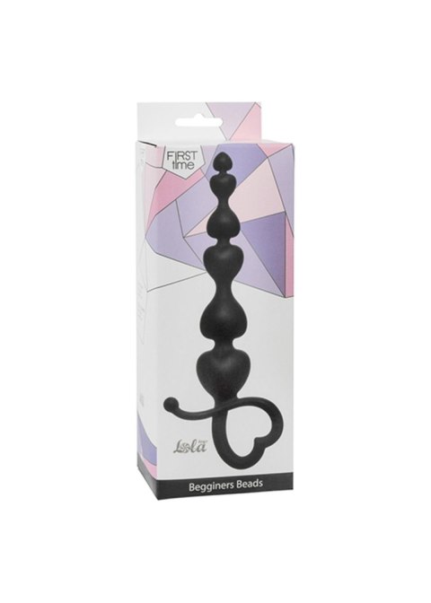 Plug/kulki-Anal Beads Begginers Beads Black - Koraliki analne