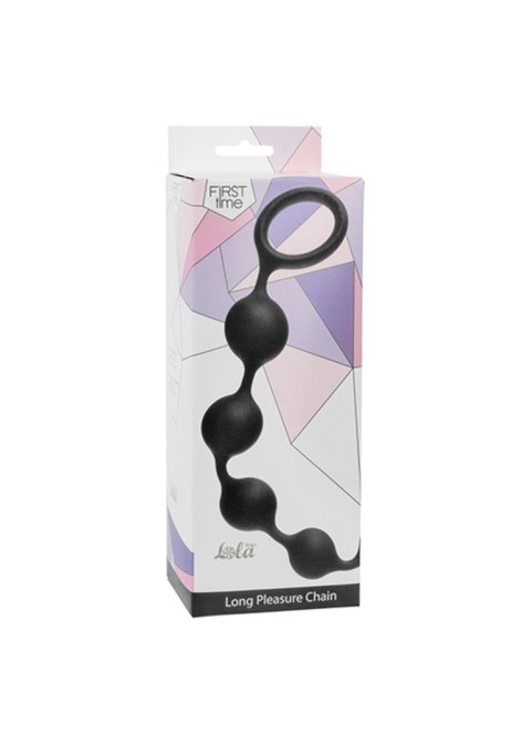 Plug/kulki-Anal Beads Long Pleasure Chain Black - Koraliki analne