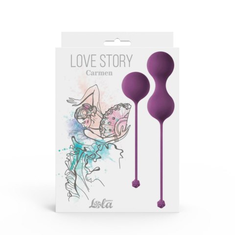 Vaginal balls set Love Story Carmen Lavender Sunset - zestaw kulek gejszy