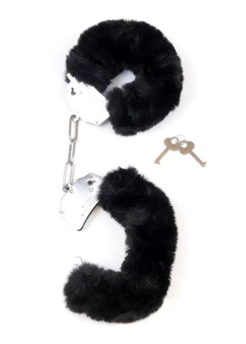 Kajdanki Fetish B - Series- Furry Cuffs Black 2,7 - Kajdanki z futerkiem