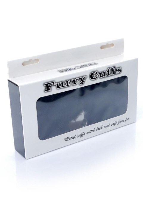 Kajdanki Fetish B - Series- Furry Cuffs Black 2,7 - Kajdanki z futerkiem