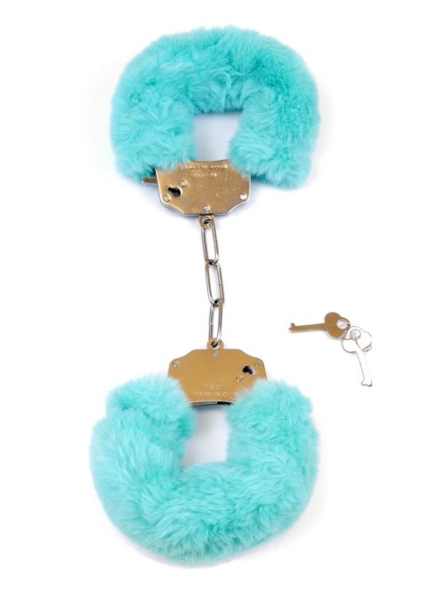 Kajdanki Fetish B - Series- Furry Cuffs Blue - Kajdanki z futerkiem