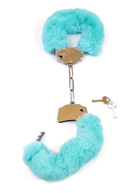 Kajdanki Fetish B - Series- Furry Cuffs Blue - Kajdanki z futerkiem