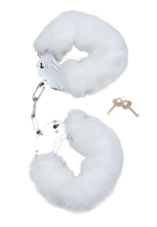 Kajdanki Fetish B - Series - Furry Cuffs White - Kajdanki z futerkiem