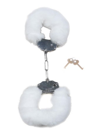 Kajdanki Fetish B - Series - Furry Cuffs White - Kajdanki z futerkiem