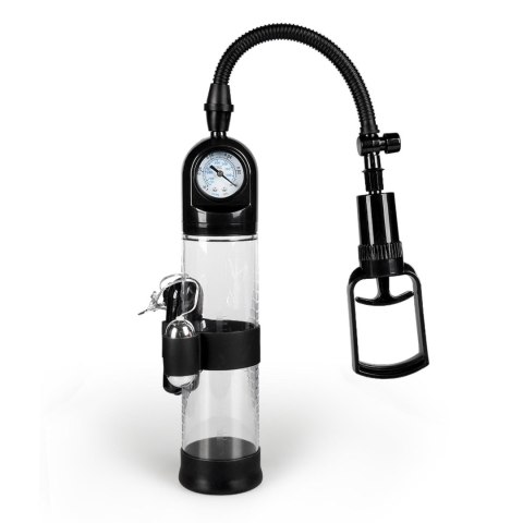 Powerpump MASTER Vibrating - Black&Clear - Pompka do powiększania penisa