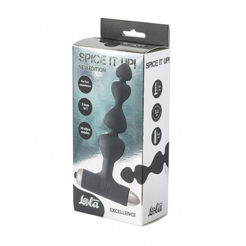 Vibrating Anal Plug Spice it up New Edition Excellence Black - Wibrujący korek analny