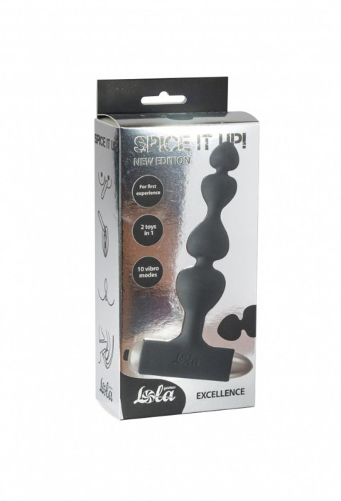 Vibrating Anal Plug Spice it up New Edition Excellence Black - Wibrujący korek analny