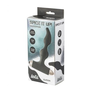 Vibrating Anal Plug Spice it up New Edition Elation Black - Wibrujący korek analny